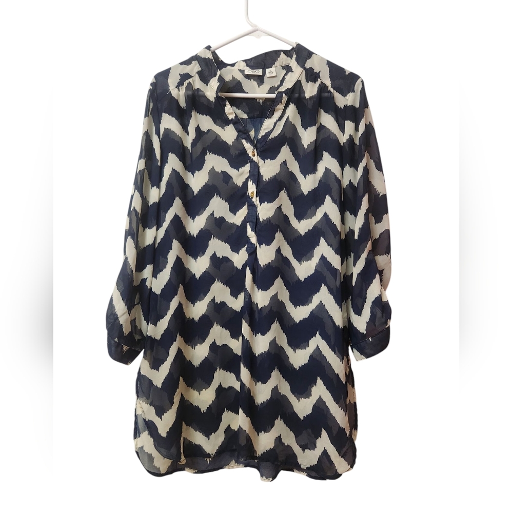 Cato's XL Women's Sheer Chevron Blouse